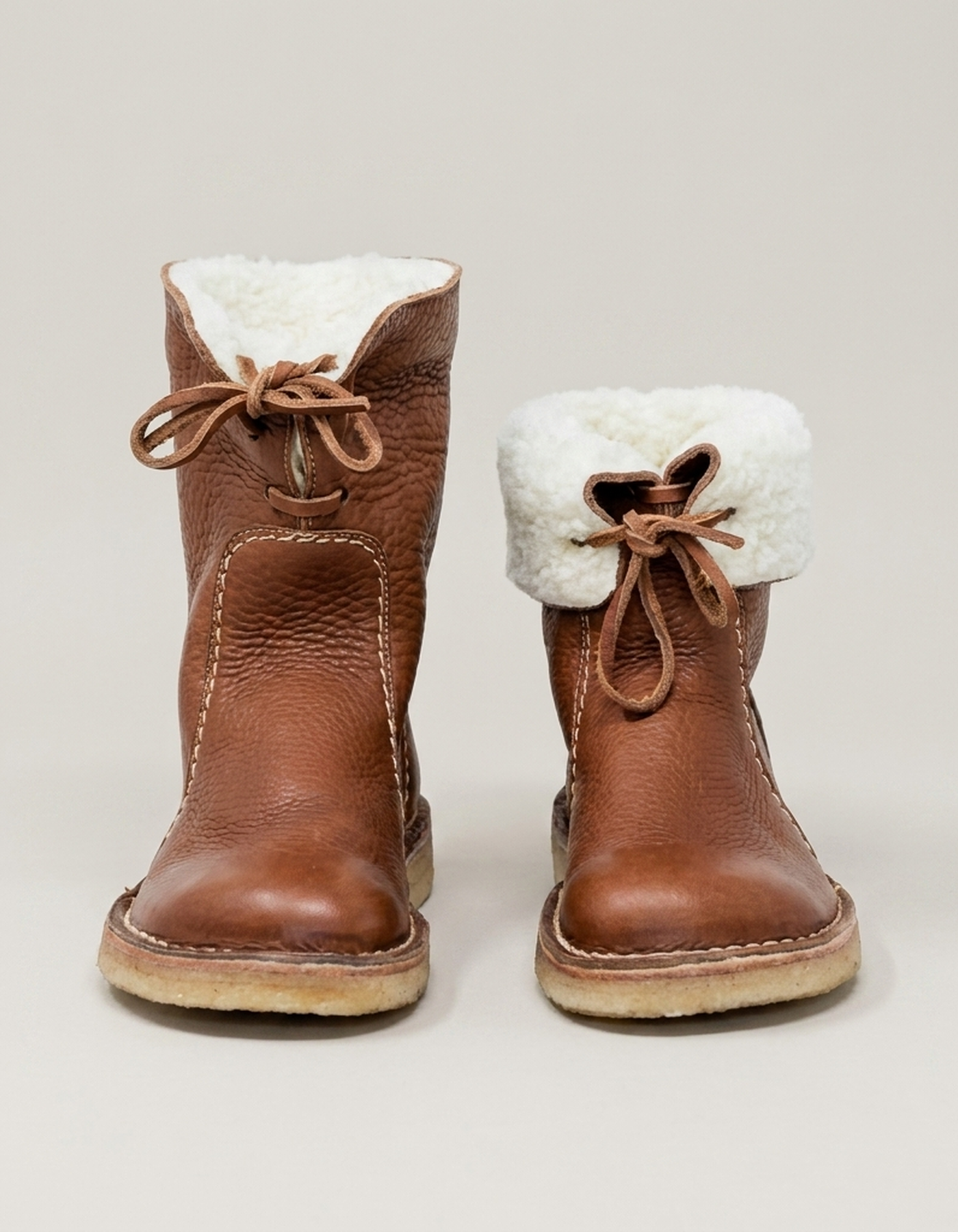 PLUXSTYLE::numise::cozy-lace-up-ankle-boots::pack-brown