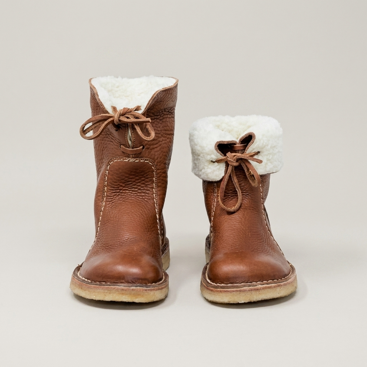 PLUXSTYLE::numise::cozy-lace-up-ankle-boots::pack-brown