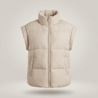 PLUXSTYLE::numise::stella-sleeveless-parka::pack-beige