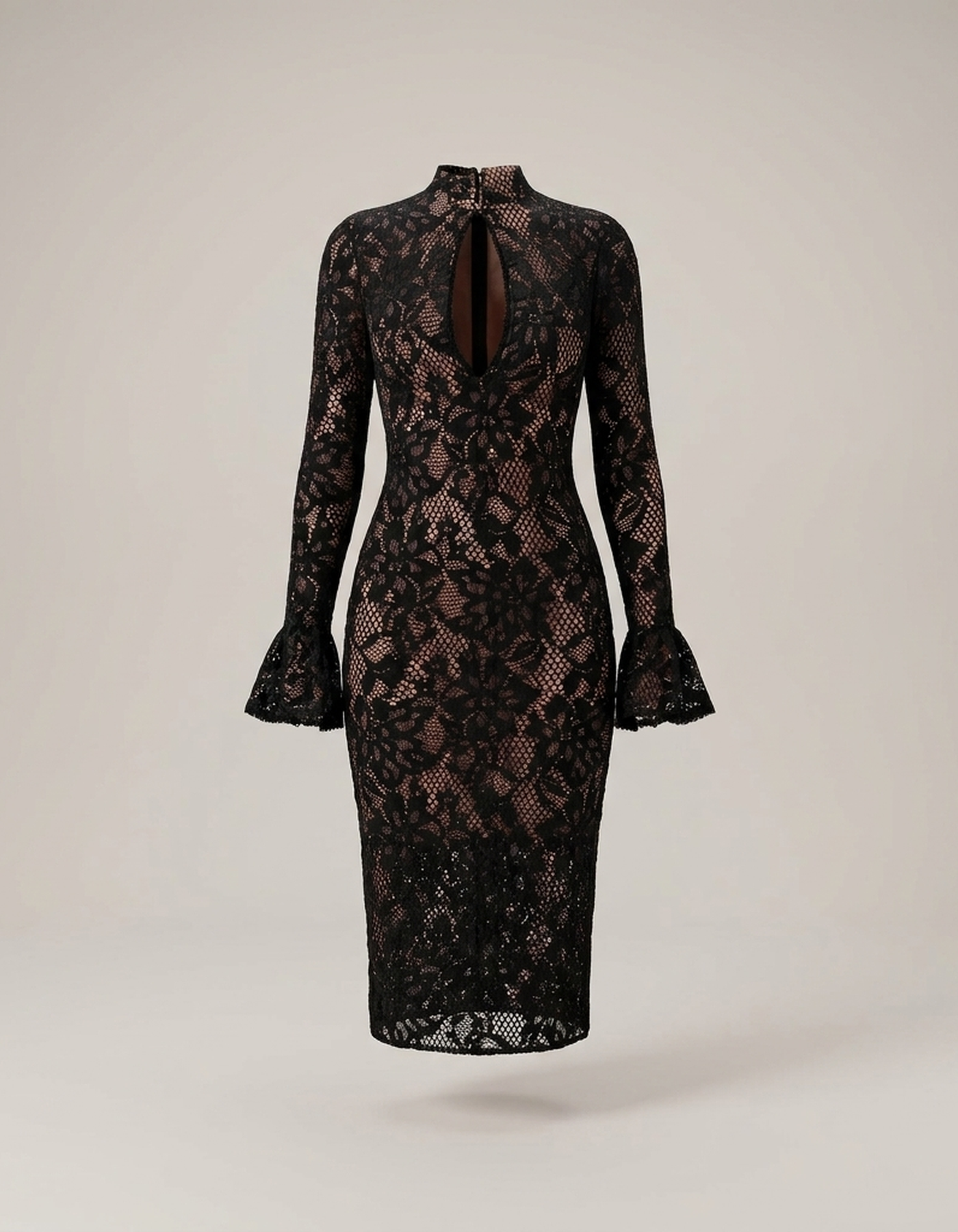 PLUXSTYLE::numise::arabella-floral-midi-dress::pack-black