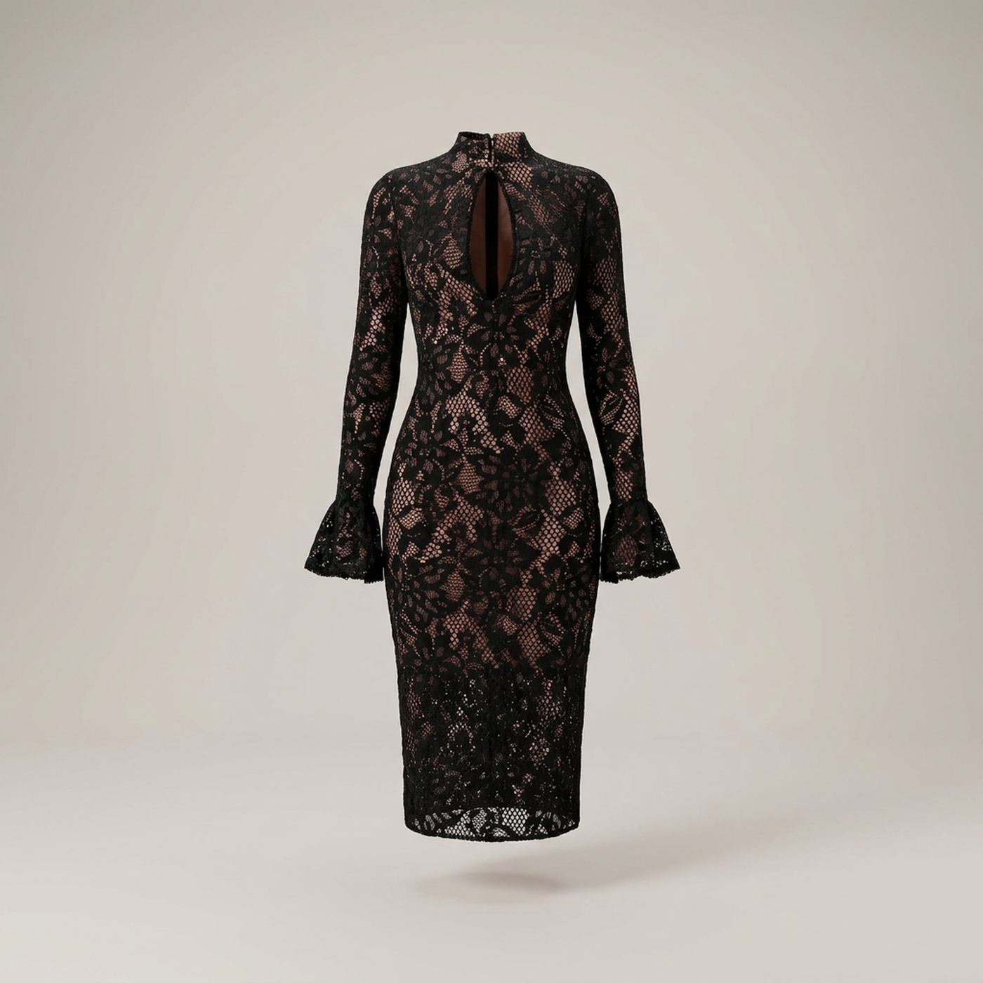 PLUXSTYLE::numise::arabella-floral-midi-dress::pack-black