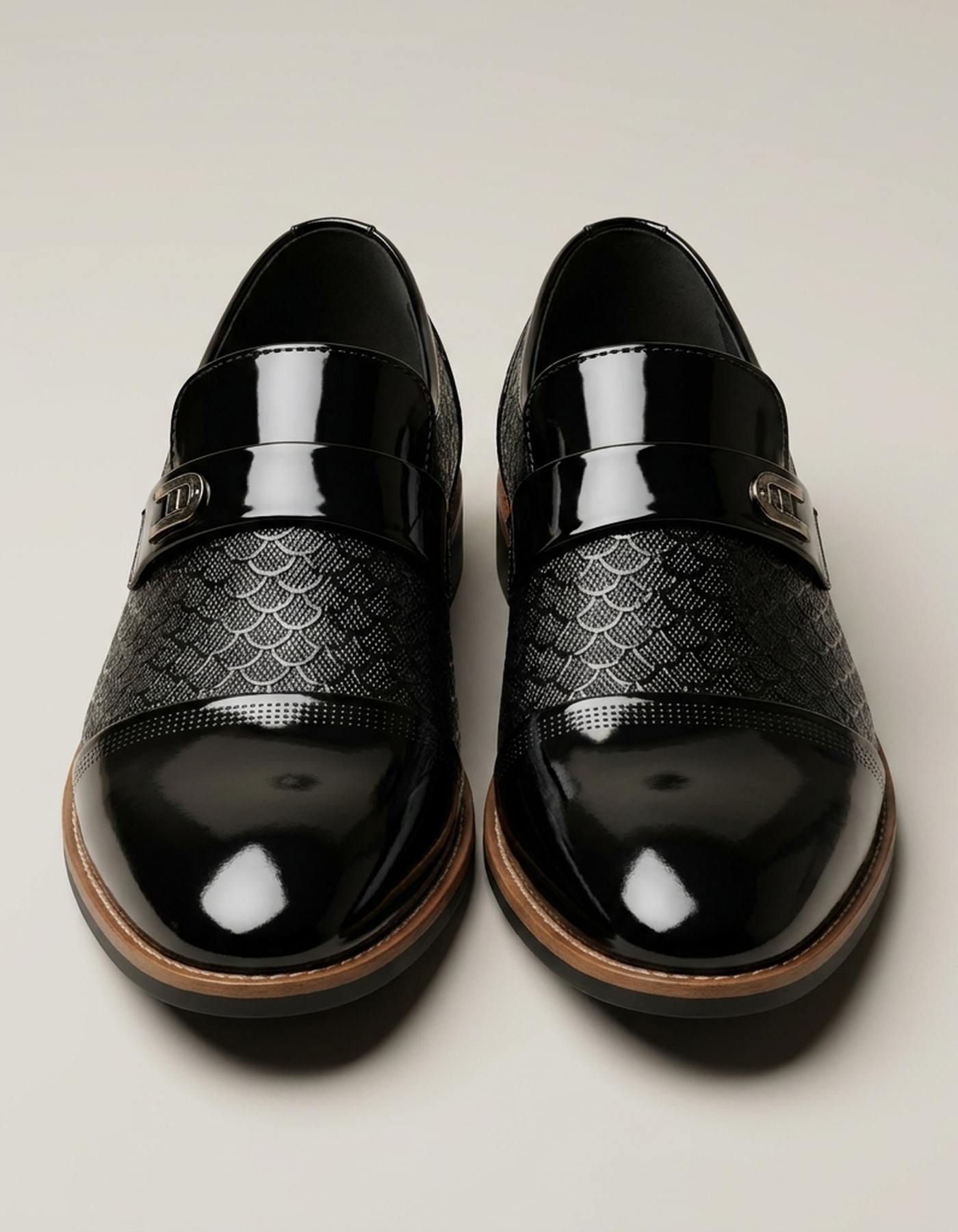 PLUXSTYLE::numise::beltran-pointed-toe-oxford-shoes::pack-black