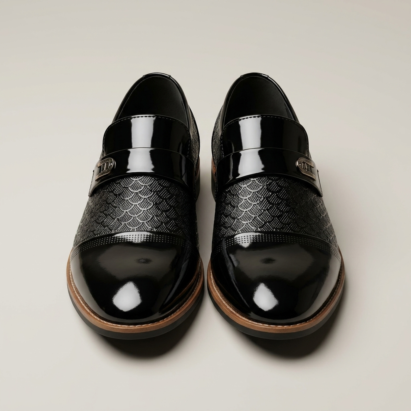 PLUXSTYLE::numise::beltran-pointed-toe-oxford-shoes::pack-black
