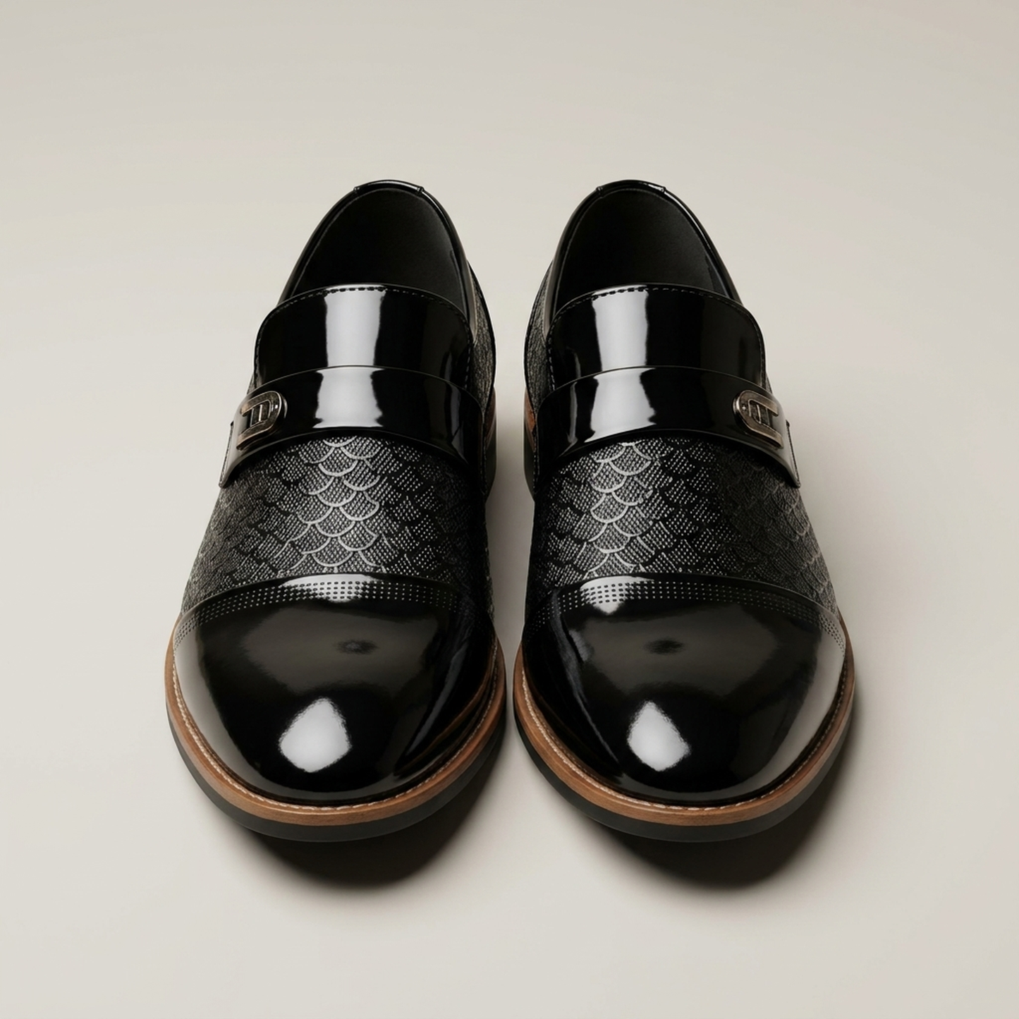 PLUXSTYLE::numise::beltran-pointed-toe-oxford-shoes::pack-black