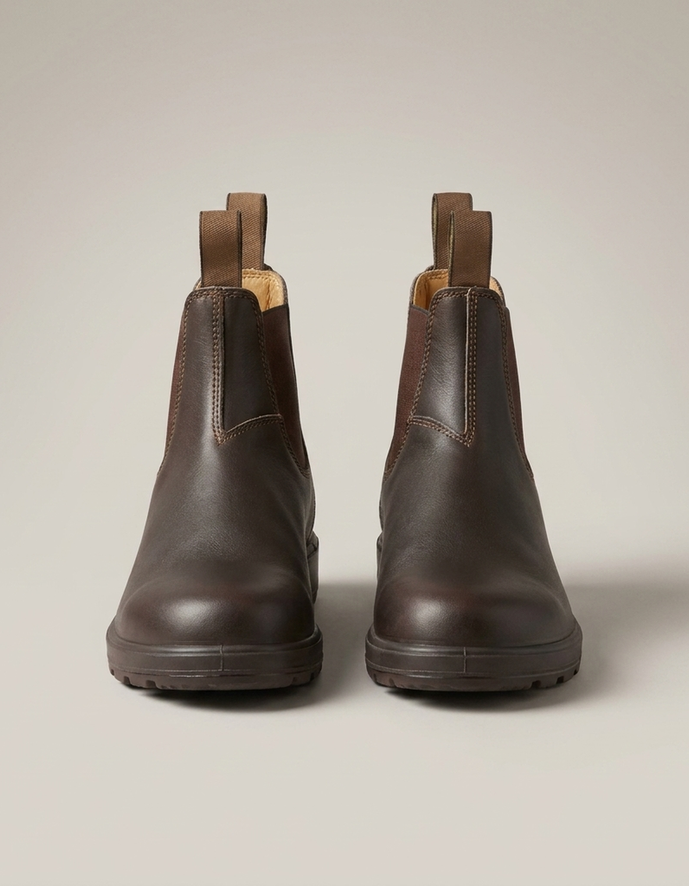 PLUXSTYLE::numise::pull-tab-chelsea-boots::pack-brown