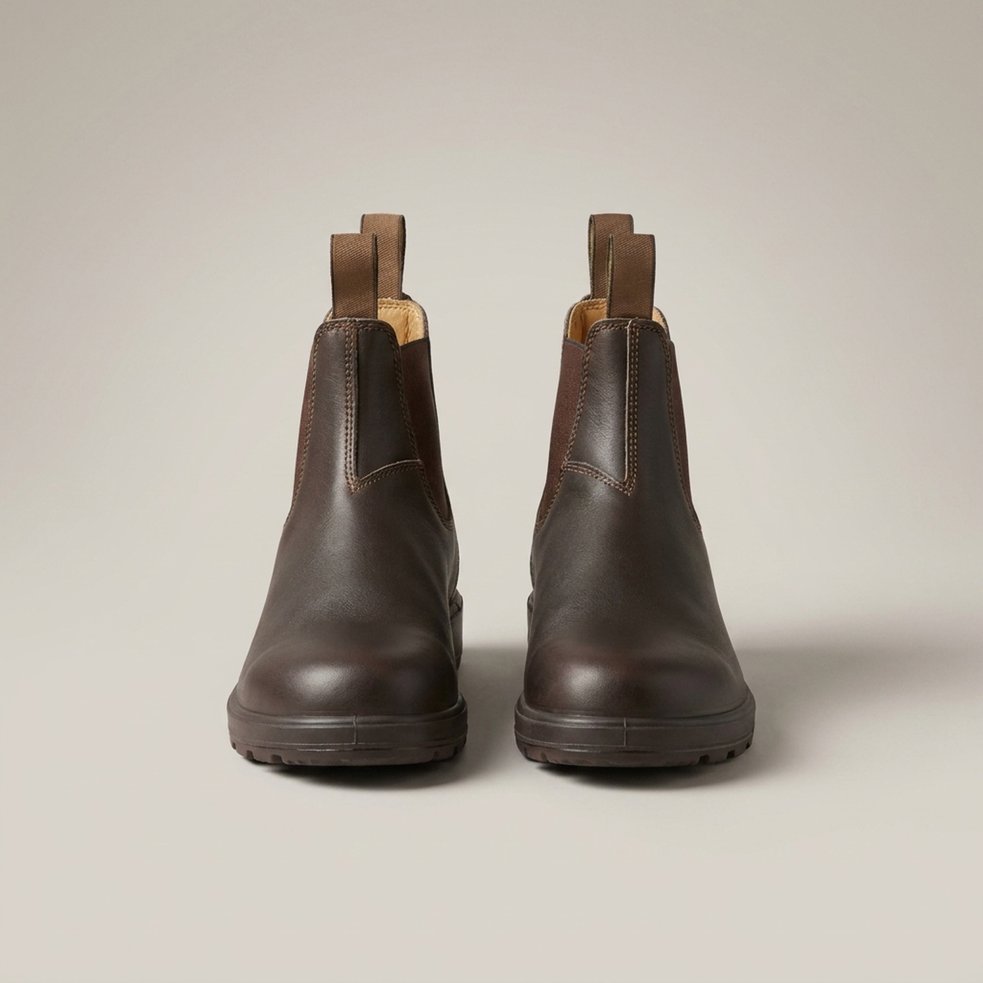PLUXSTYLE::numise::pull-tab-chelsea-boots::pack-brown