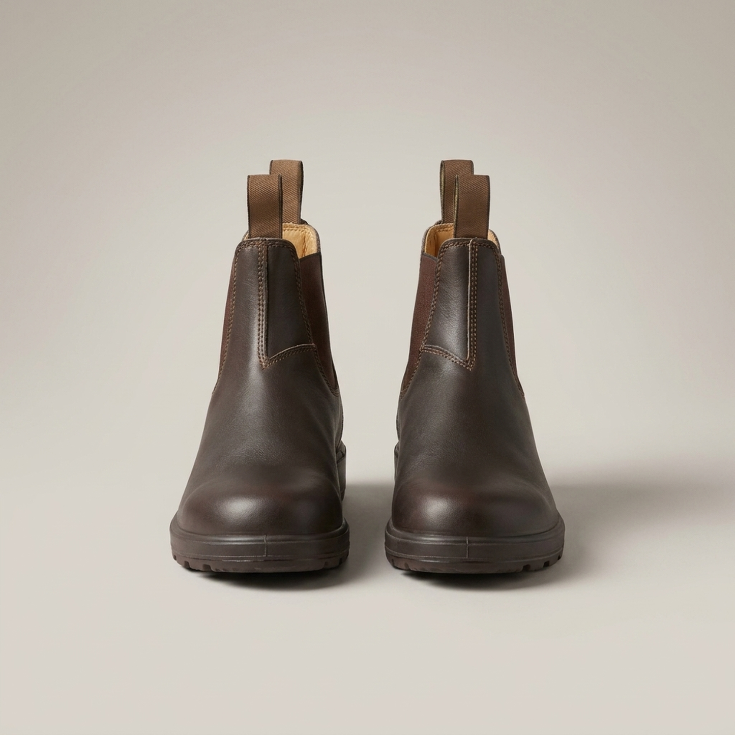 PLUXSTYLE::numise::pull-tab-chelsea-boots::pack-brown