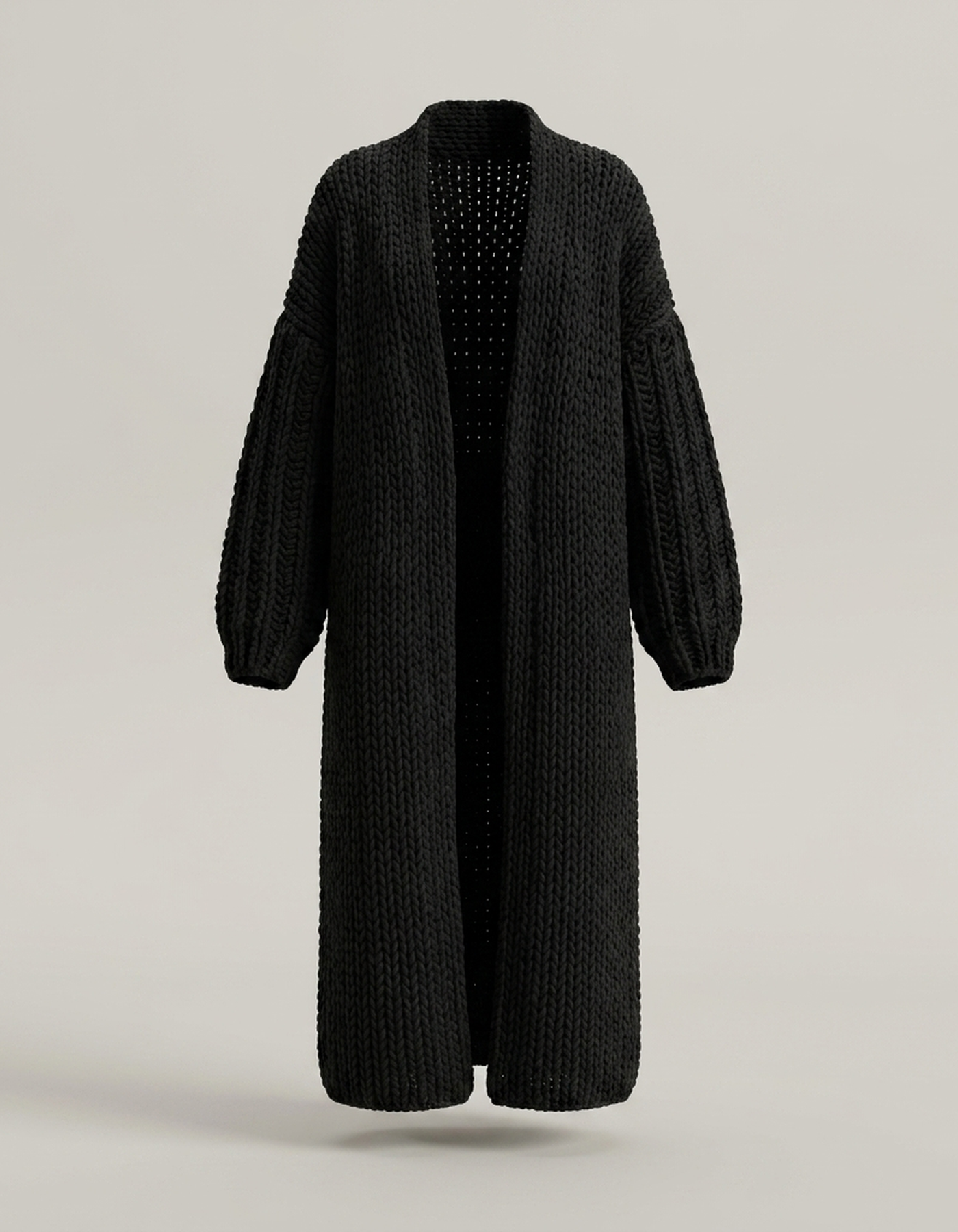 PLUXSTYLE::numise::aria-oversized-cardigan::pack-black