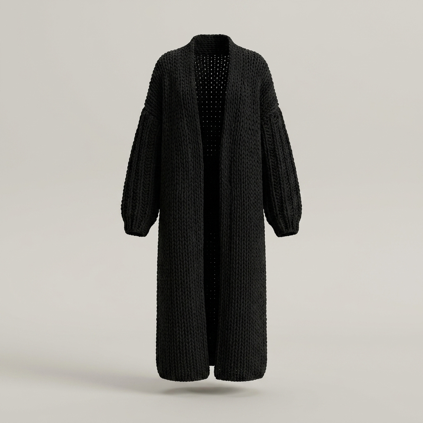 PLUXSTYLE::numise::aria-oversized-cardigan::pack-black