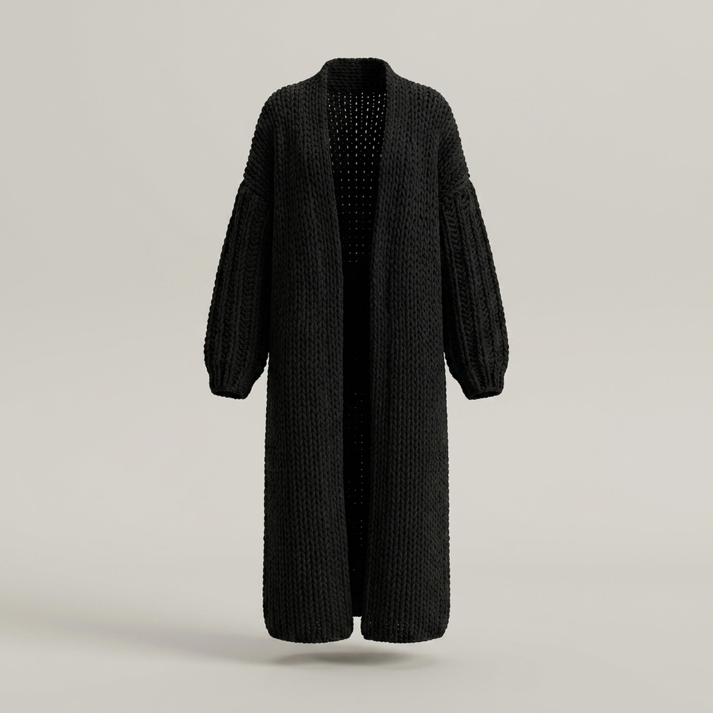 PLUXSTYLE::numise::aria-oversized-cardigan::pack-black