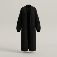 PLUXSTYLE::numise::aria-oversized-cardigan::pack-black