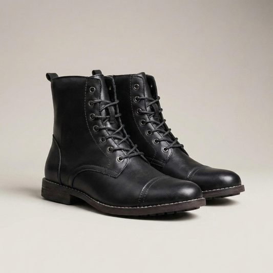 PLUXSTYLE::numise::mens-everyday-lace-up-ankle-boots::closeup-detail