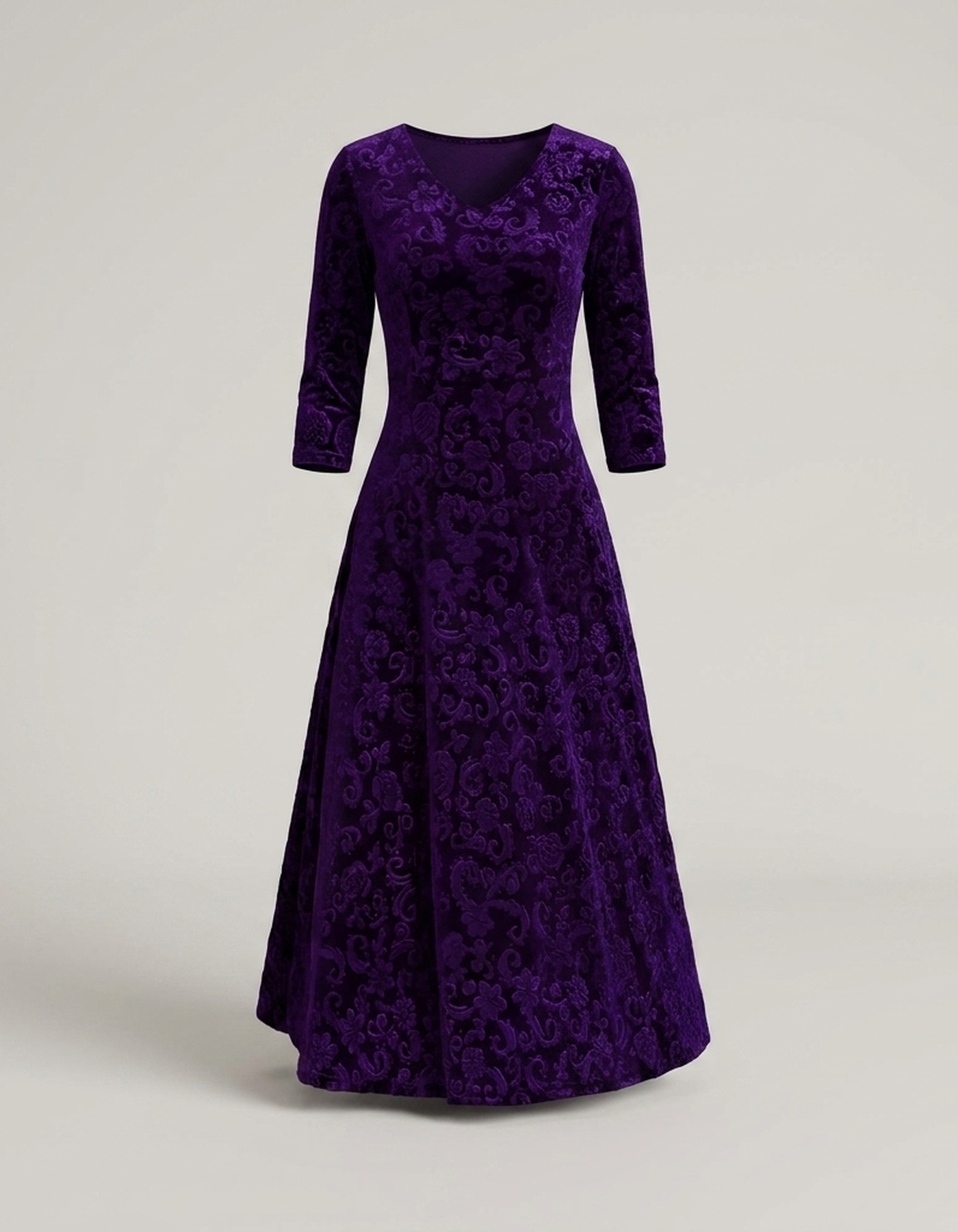 PLUXSTYLE::numise::alora-vintage-inspired-midi-dress::pack-purple