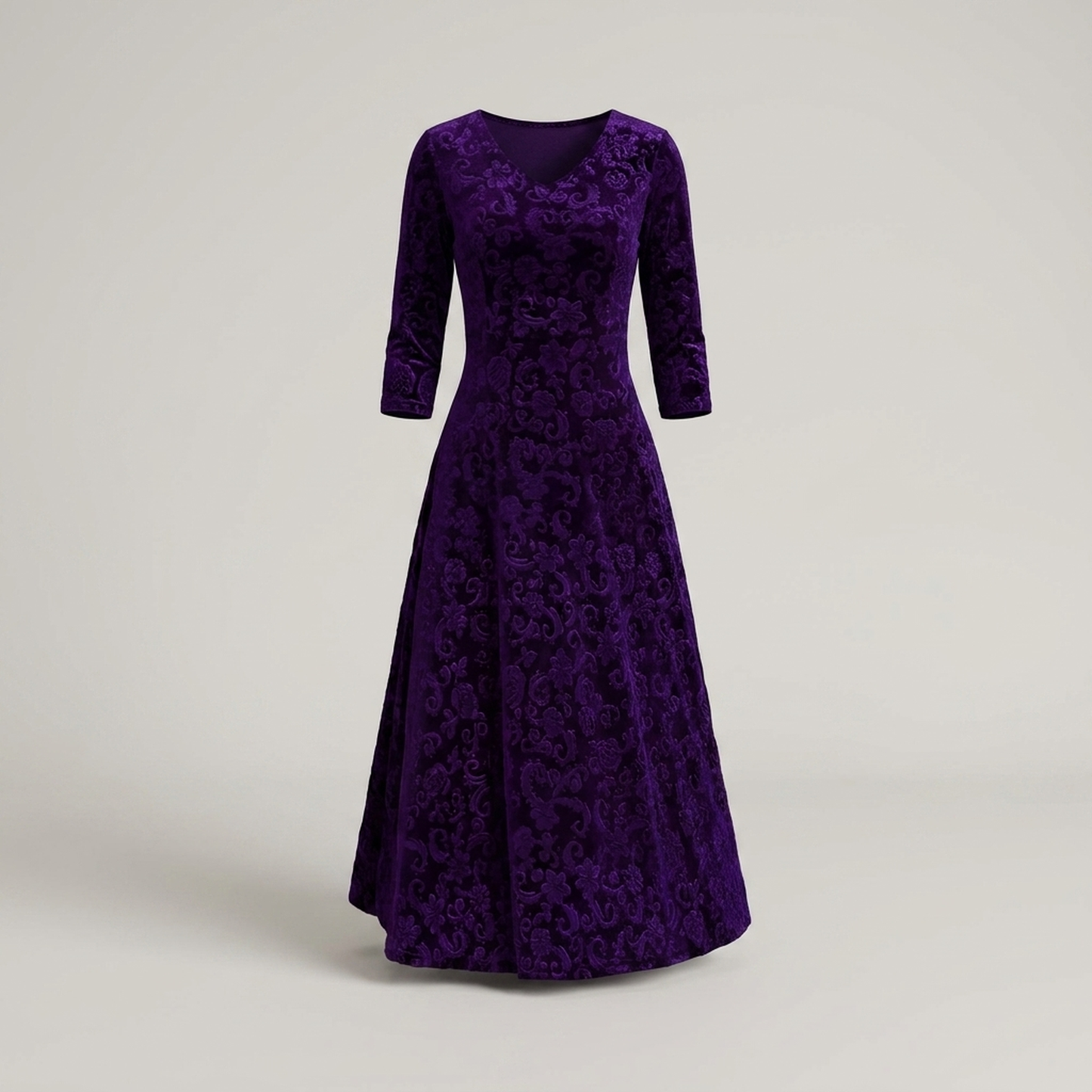 PLUXSTYLE::numise::alora-vintage-inspired-midi-dress::pack-purple