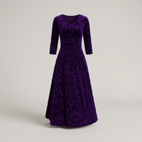 PLUXSTYLE::numise::alora-vintage-inspired-midi-dress::pack-purple