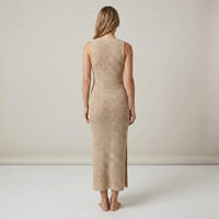 PLUXSTYLE::numise::sleeveless-bodycon-midi-dress::back
