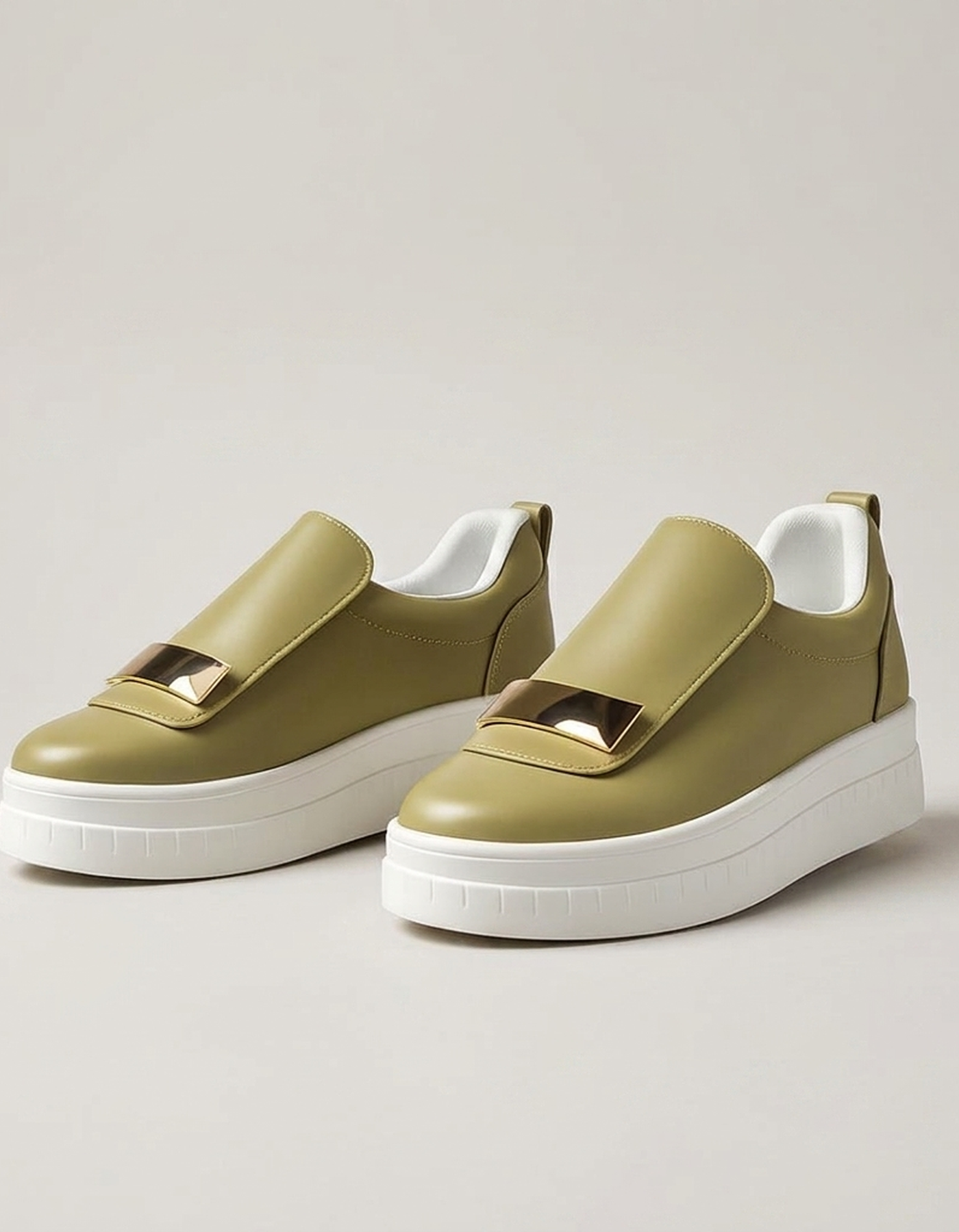 PLUXSTYLE::numise::clara-platform-loafers::pack-green