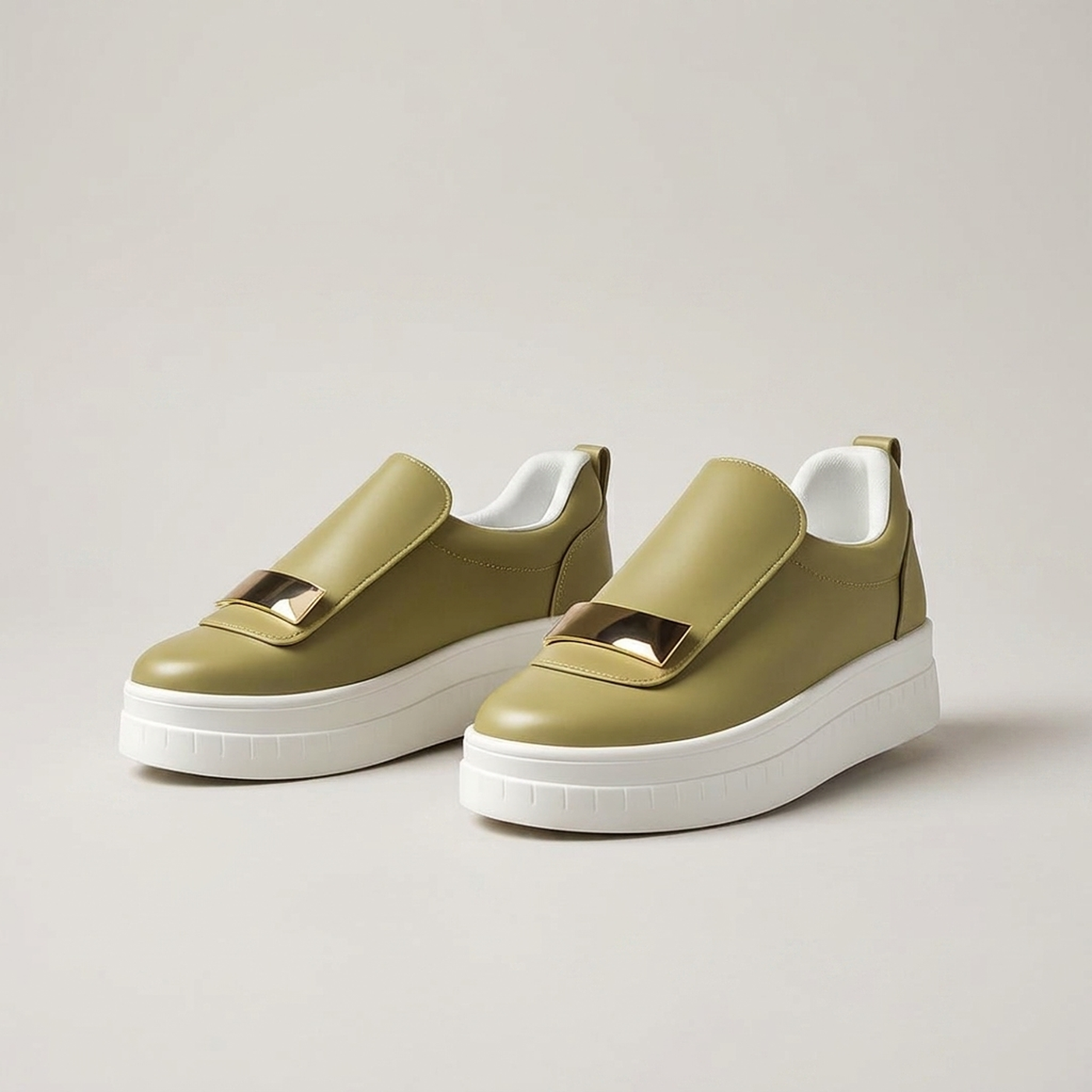 PLUXSTYLE::numise::clara-platform-loafers::pack-green