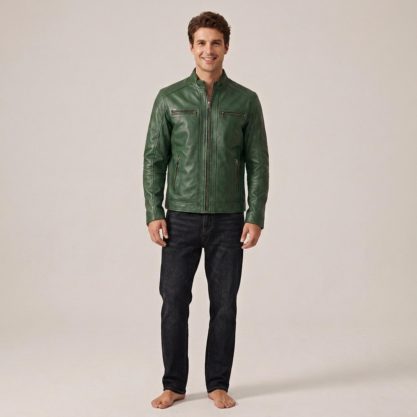 PLUXSTYLE::numise::mens-stand-collar-parka::front