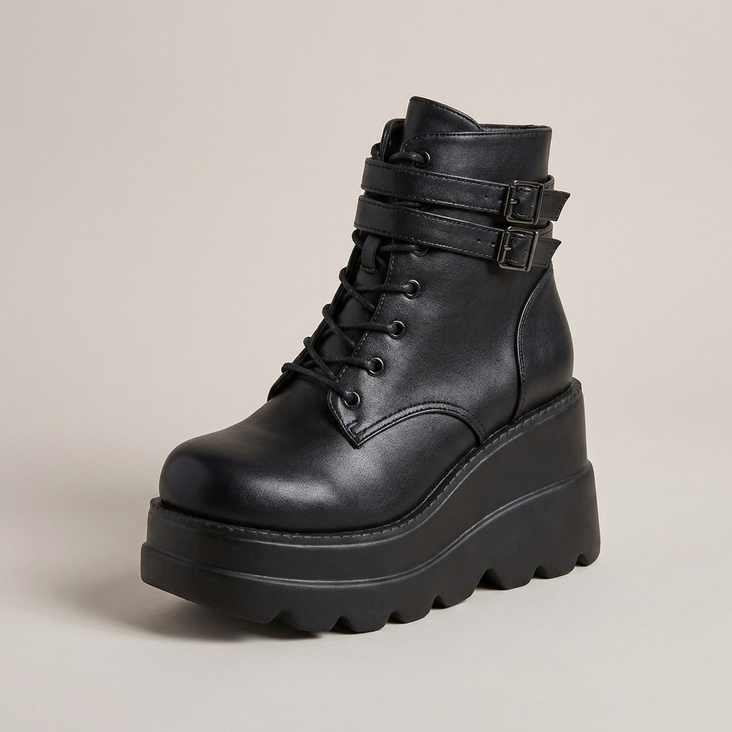PLUXSTYLE::numise::studded-platform-combat-boots::closeup-hero