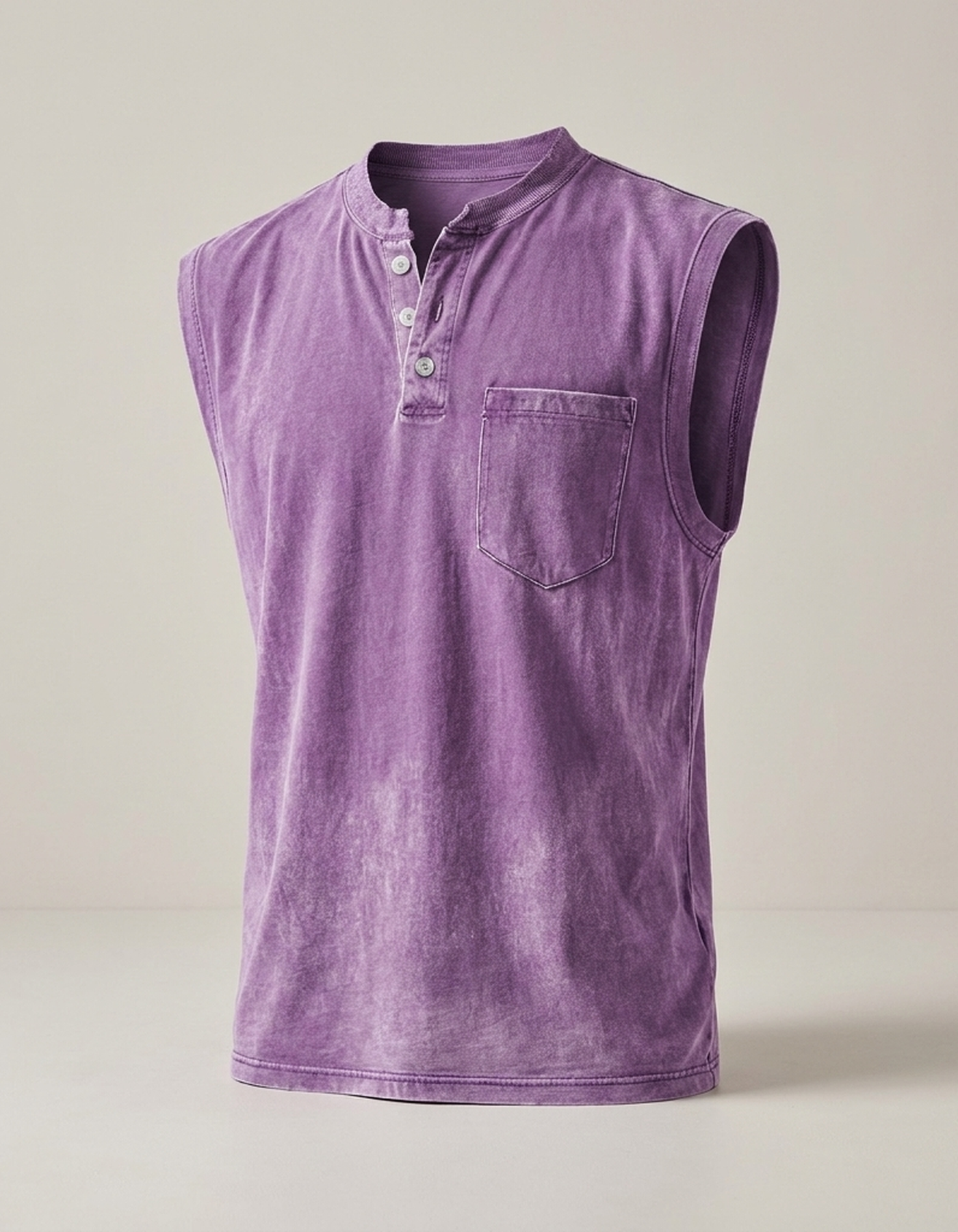 PLUXSTYLE::numise::mens-relaxed-henley-tank-top::pack-purple