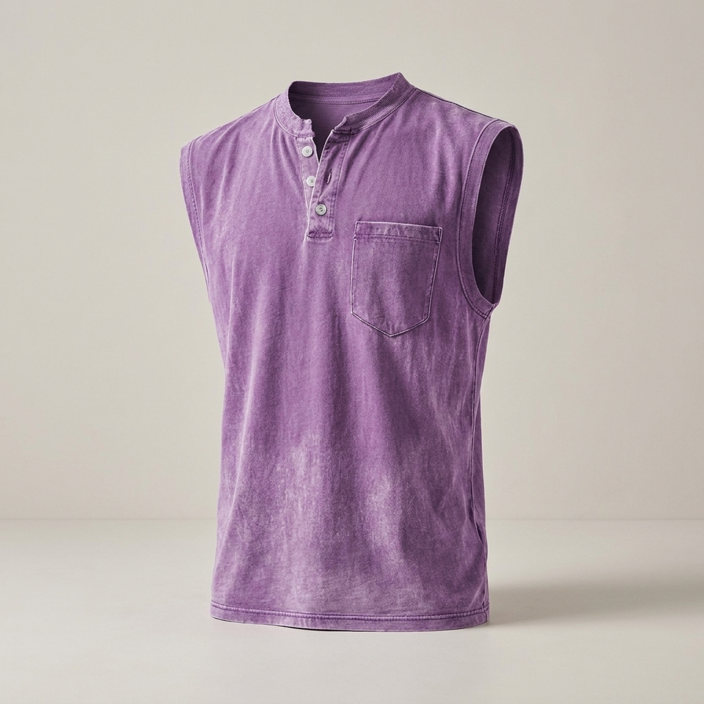 PLUXSTYLE::numise::mens-relaxed-henley-tank-top::pack-purple
