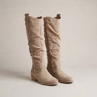 PLUXSTYLE::numise::wide-fit-knee-high-boots::pack-beige