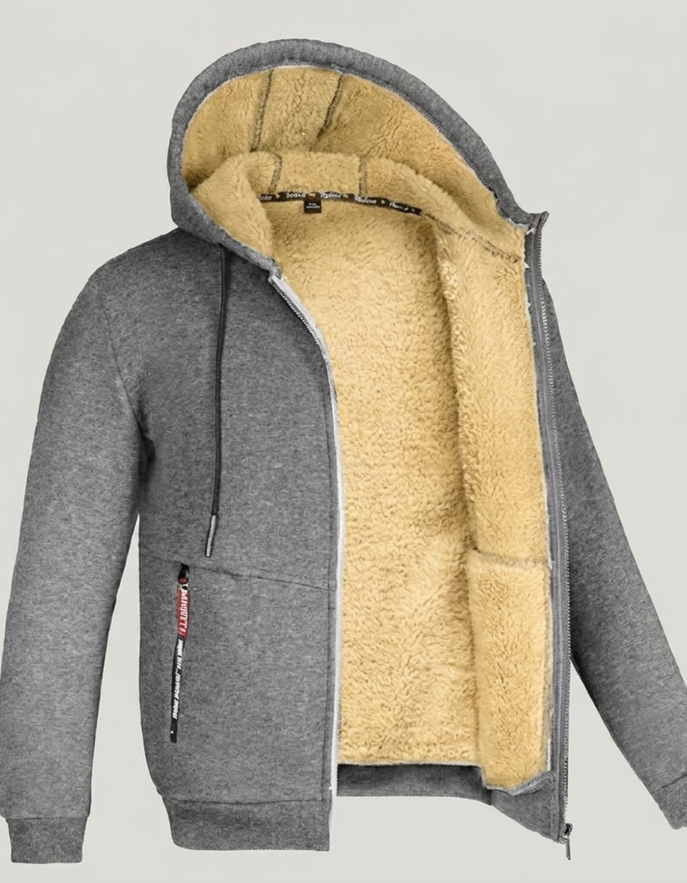 PLUXSTYLE::numise::mens-relaxed-hooded-jacket::pack-gray
