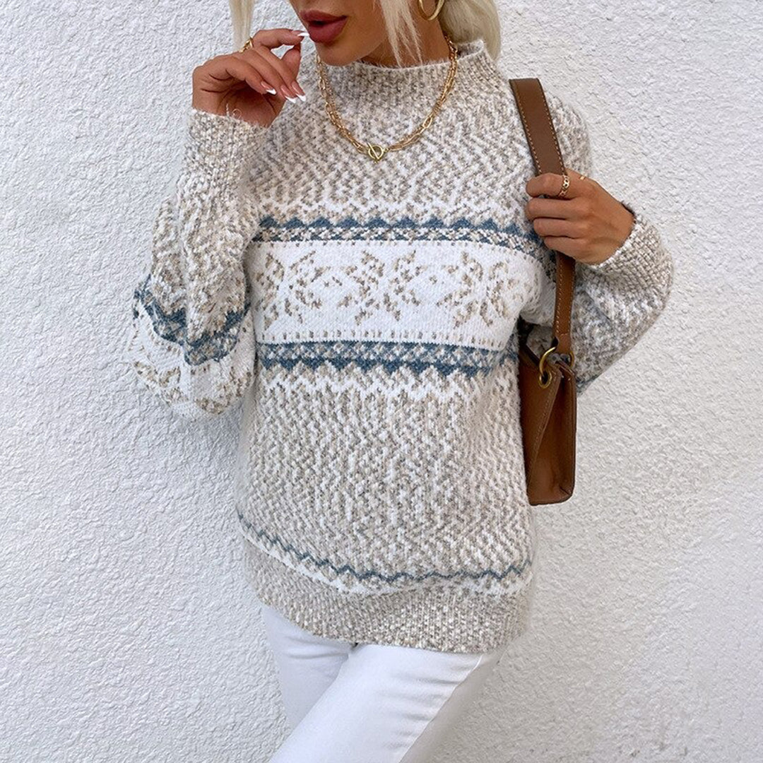 PLUXSTYLE::numise::angela-fair-isle-sweater::lifestyle-keep-2