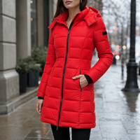 Jenna | Chaqueta acolchada con capucha de largo medio para invierno para mujer