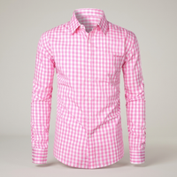 PLUXSTYLE::numise::mens-pink-plaid-long-sleeve-top::pack-pink