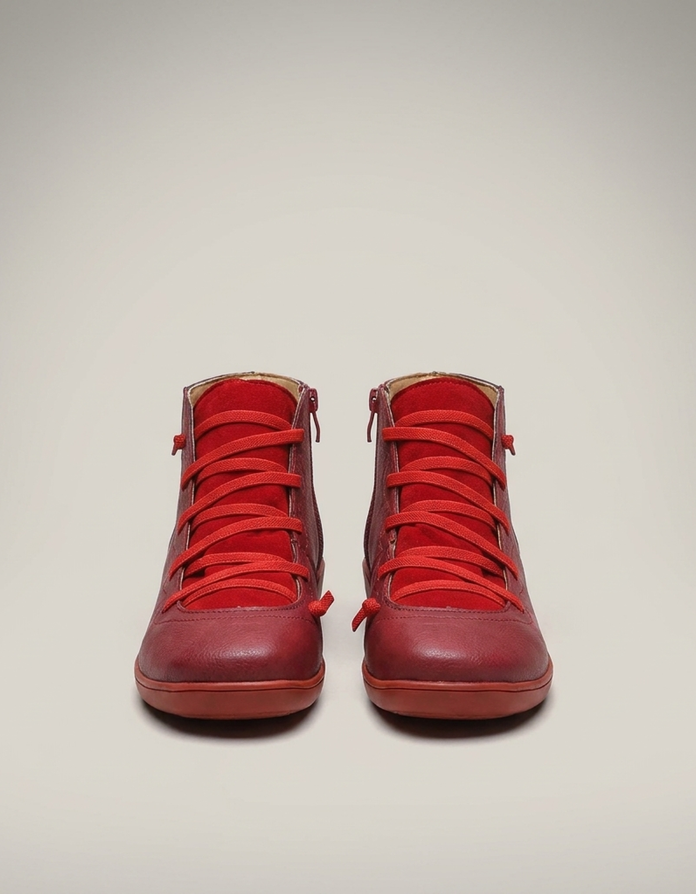 PLUXSTYLE::numise::womens-supportive-ankle-boots::pack-red