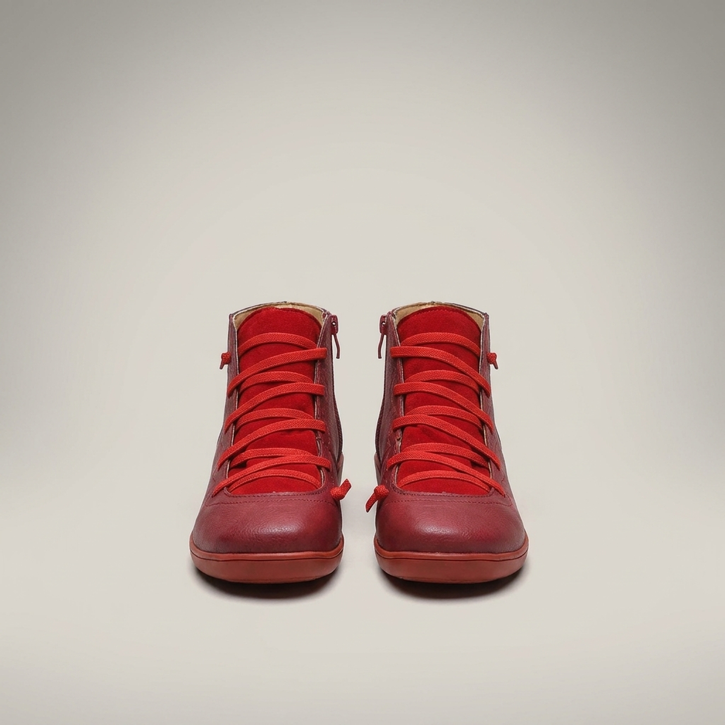 PLUXSTYLE::numise::womens-supportive-ankle-boots::pack-red