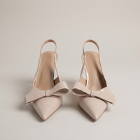 PLUXSTYLE::numise::pointed-toe-bow-slingback-table::pack-beige