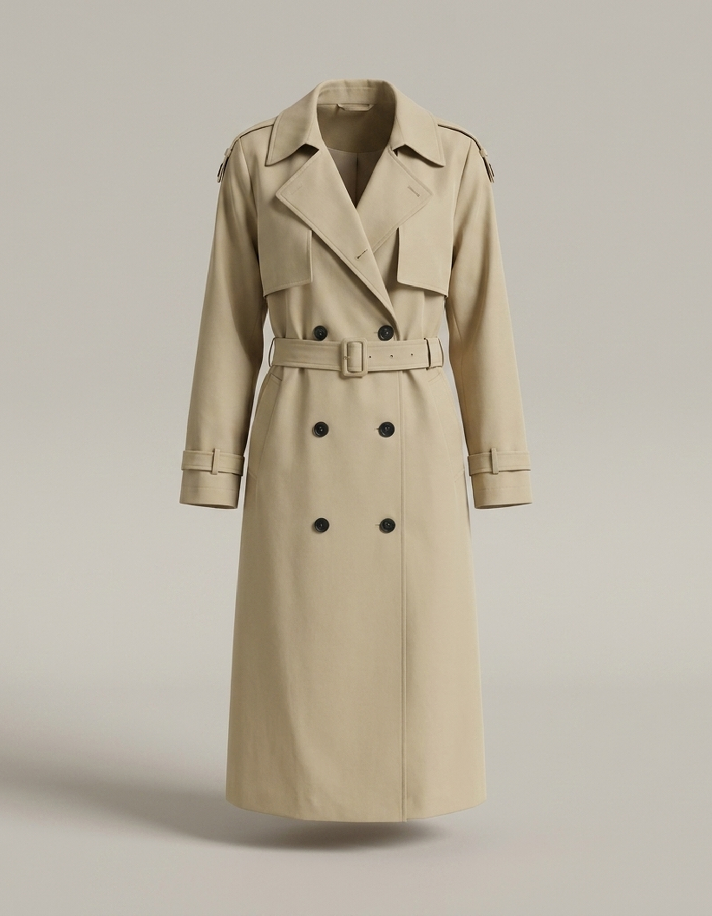 PLUXSTYLE::numise::relaxed-belted-parka::pack-khaki