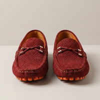 PLUXSTYLE::numise::mens-perforated-slip-on-loafers::pack-red