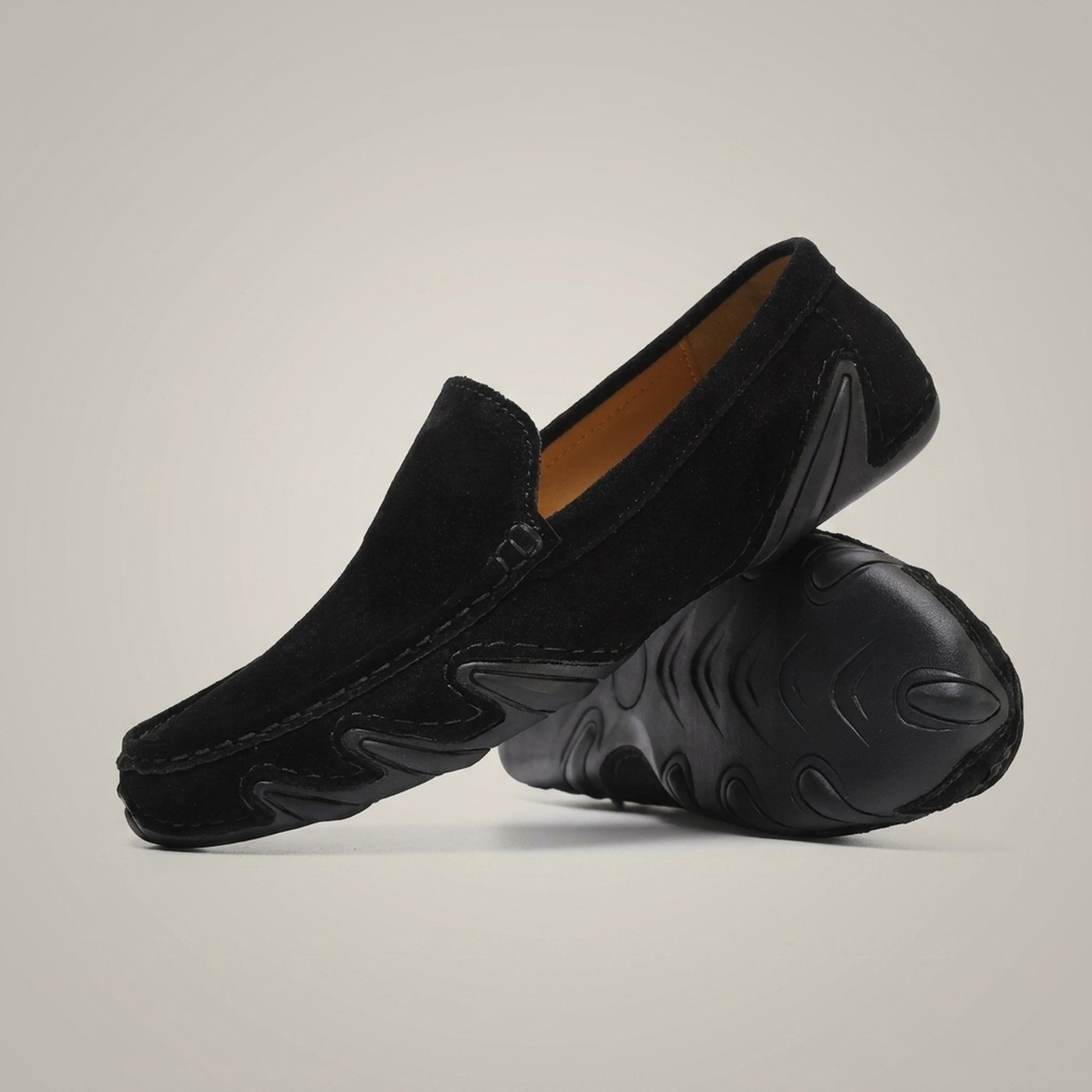 PLUXSTYLE::numise::urbanstep-wide-toe-loafers::pack-black