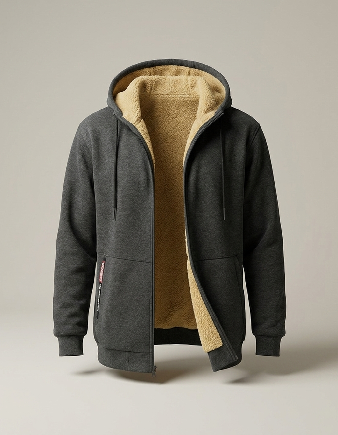 PLUXSTYLE::numise::mens-relaxed-hooded-jacket::pack-dark-gray