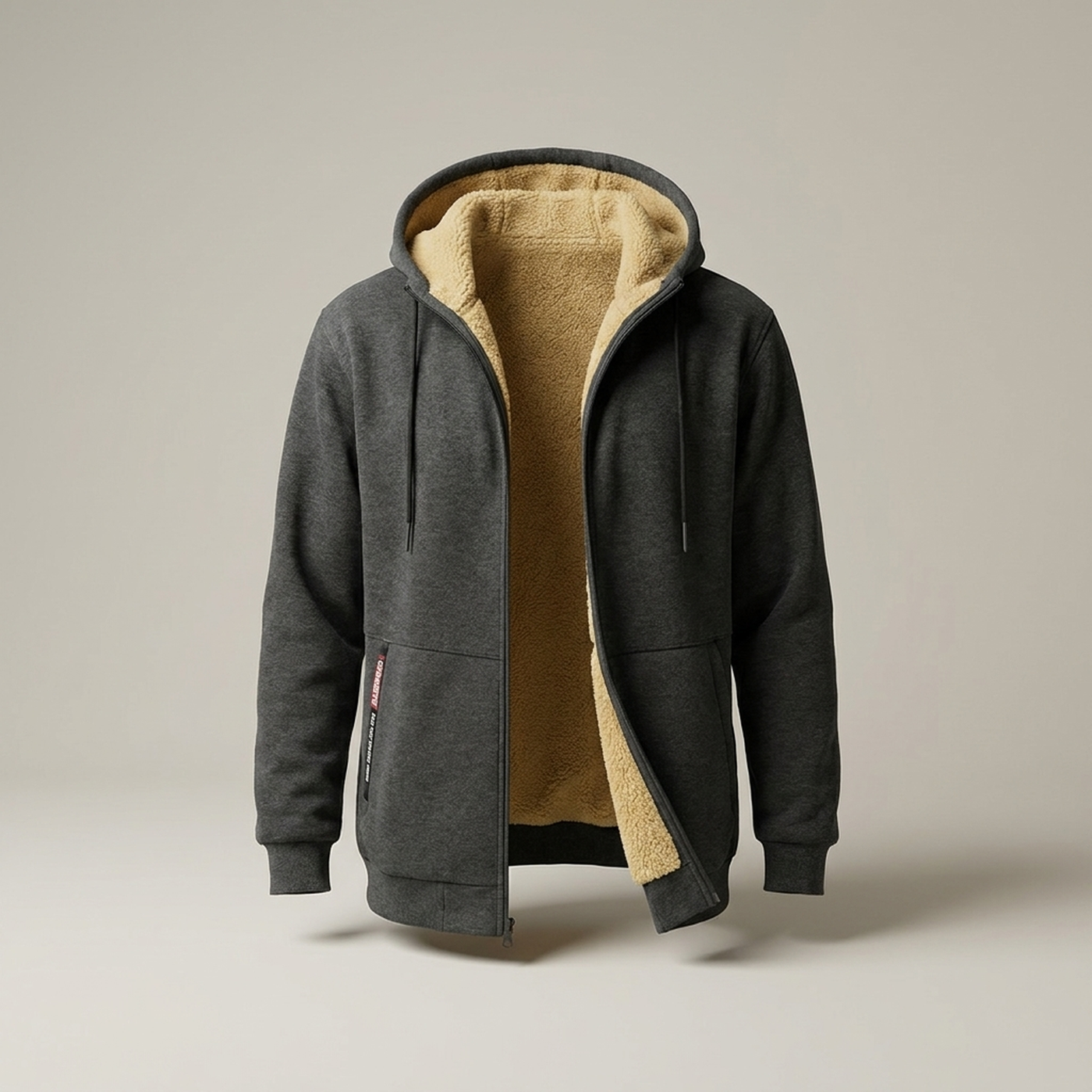 PLUXSTYLE::numise::mens-relaxed-hooded-jacket::pack-dark-gray