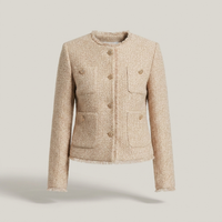 PLUXSTYLE::numise::colette-cropped-parka::pack-beige