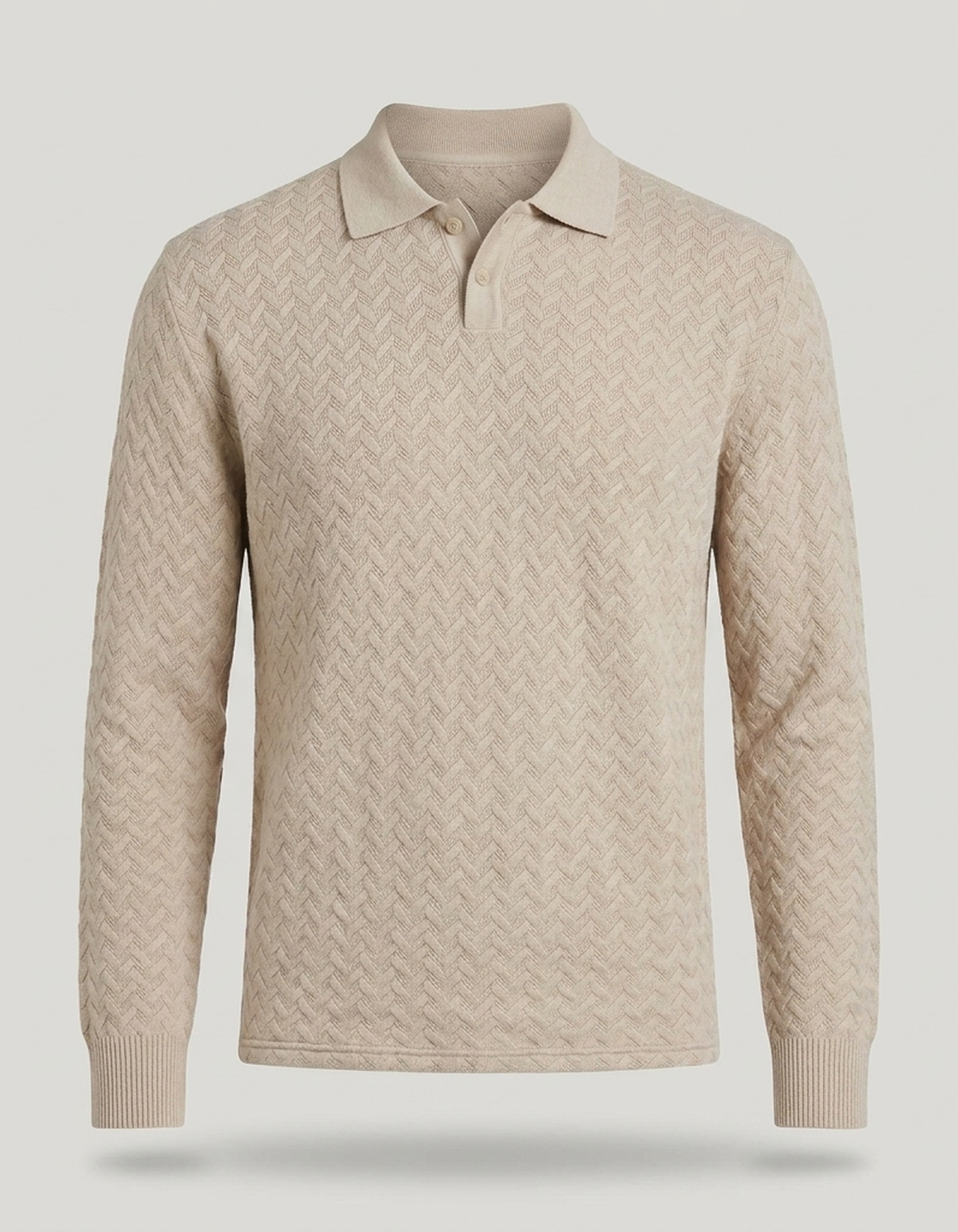 PLUXSTYLE::numise::mens-long-sleeve-polo-sweater::pack-white