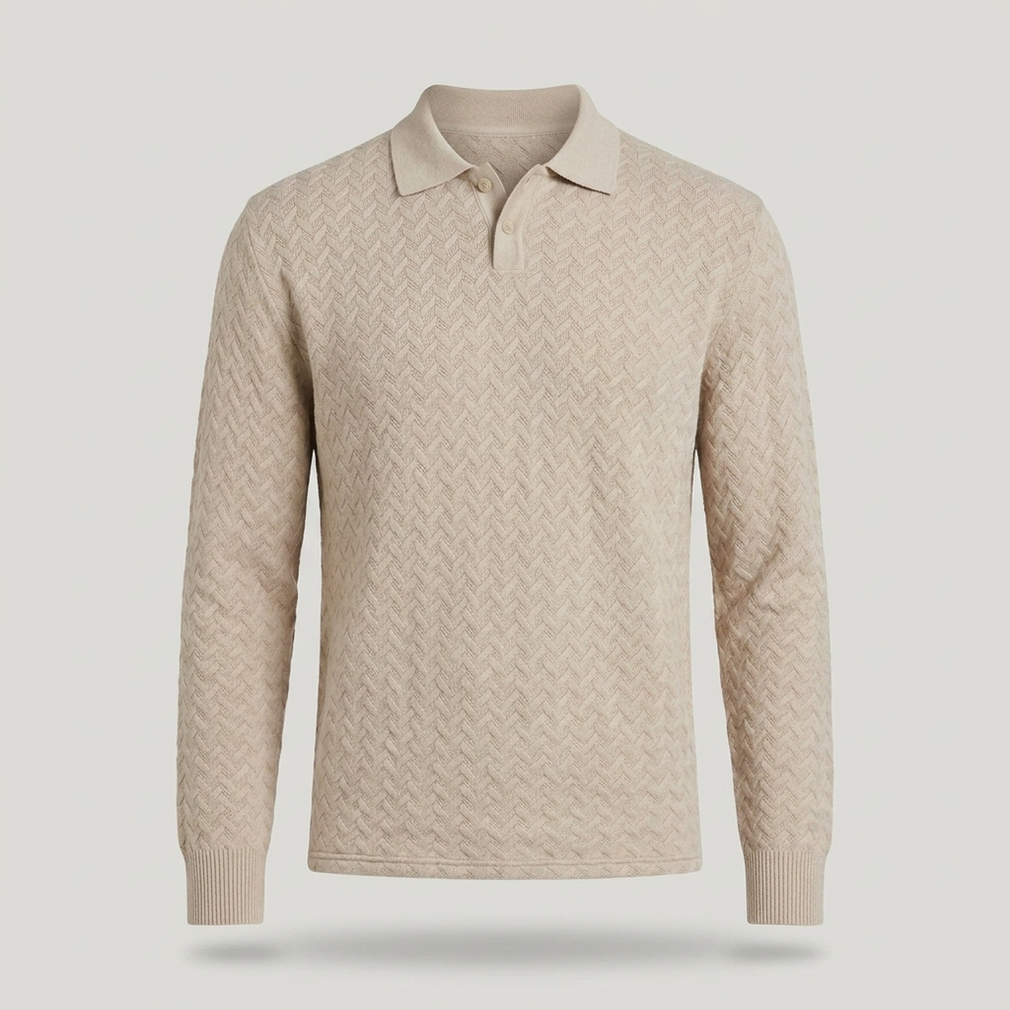 PLUXSTYLE::numise::mens-long-sleeve-polo-sweater::pack-white
