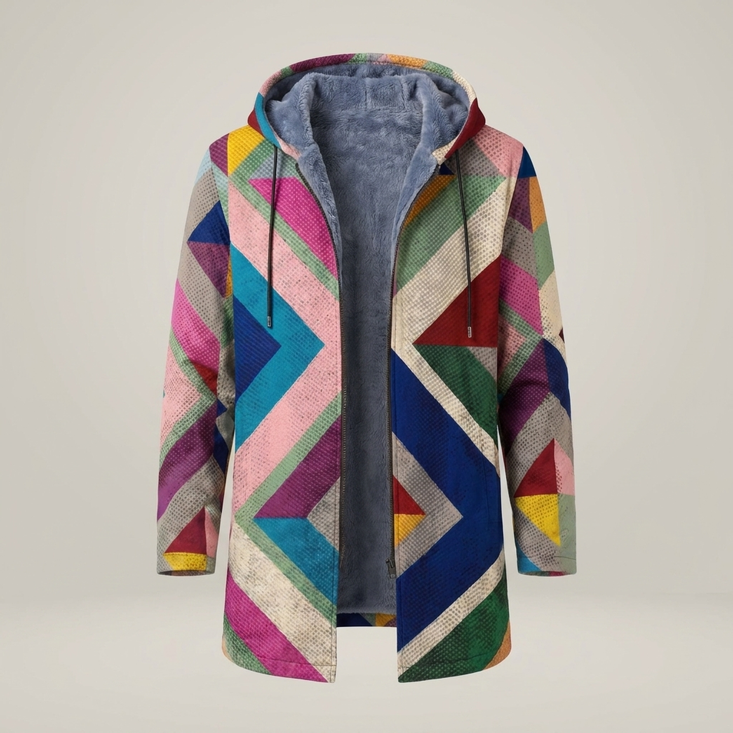 PLUXSTYLE::numise::mens-color-block-hooded-cardigan::pack-rainbow
