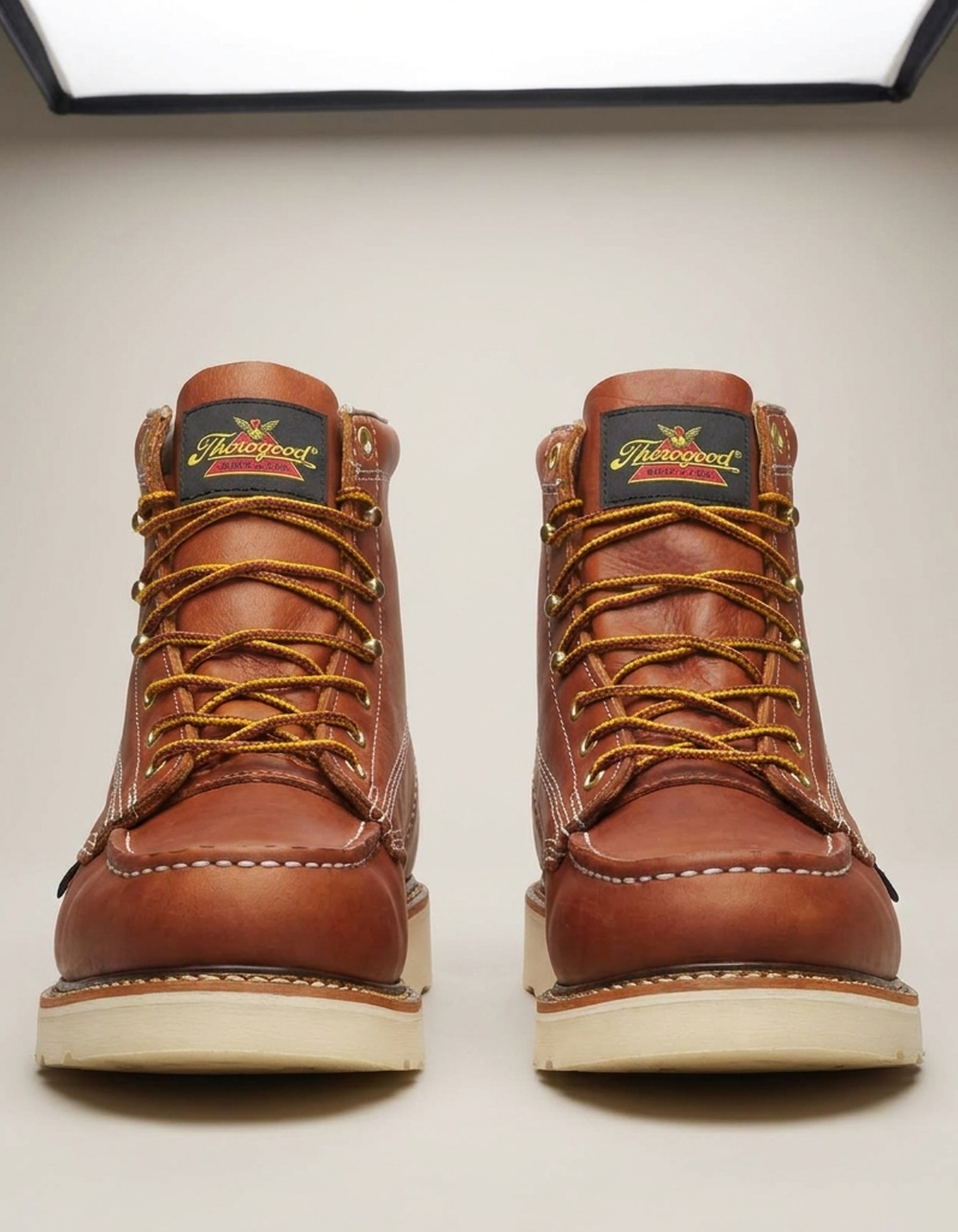 PLUXSTYLE::numise::mens-6-inch-moc-toe-work-boots::pack-tobacco-brown