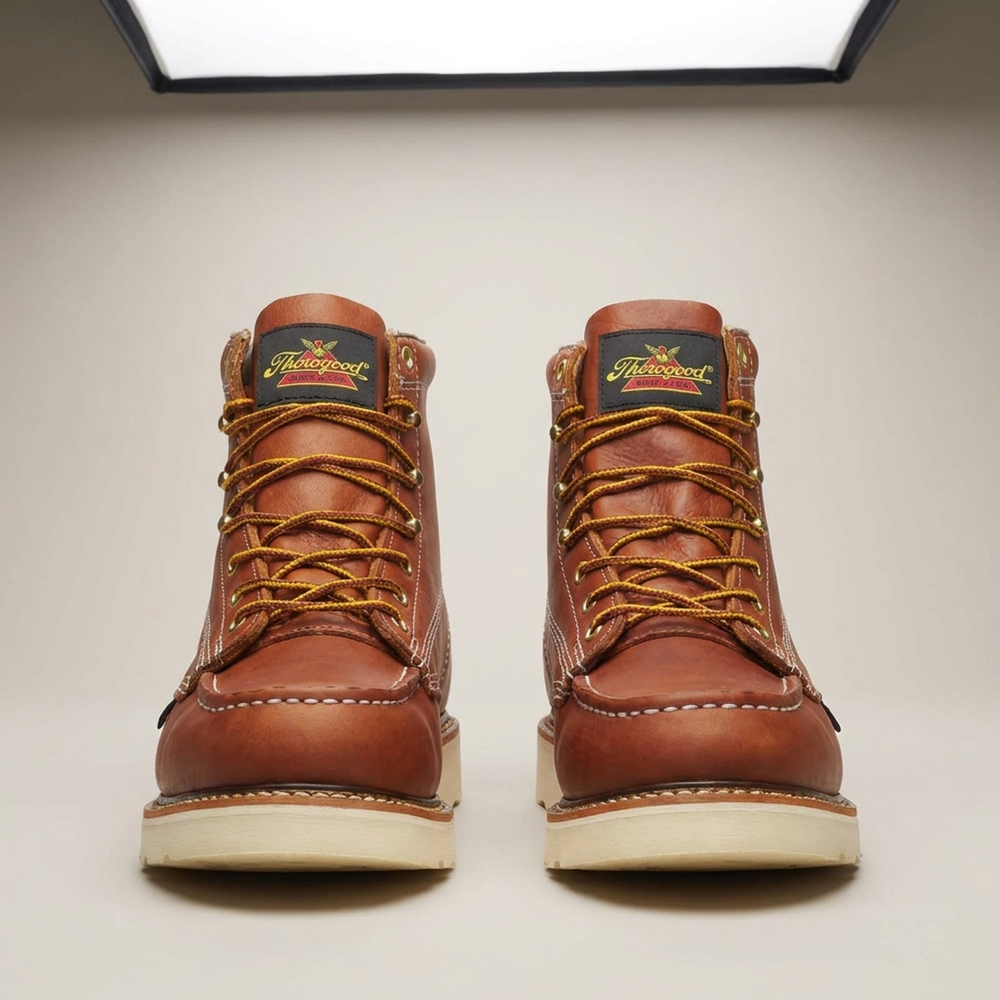 PLUXSTYLE::numise::mens-6-inch-moc-toe-work-boots::pack-tobacco-brown
