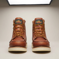 PLUXSTYLE::numise::mens-6-inch-moc-toe-work-boots::pack-tobacco-brown