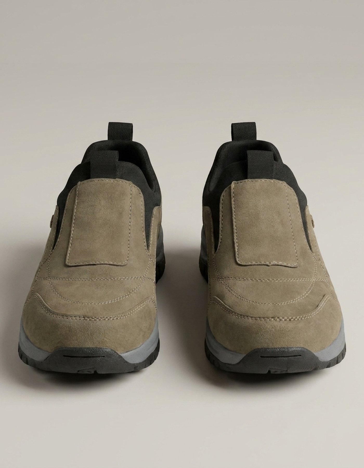 PLUXSTYLE::numise::mens-cushioned-slip-on-walking-shoes::pack-khaki