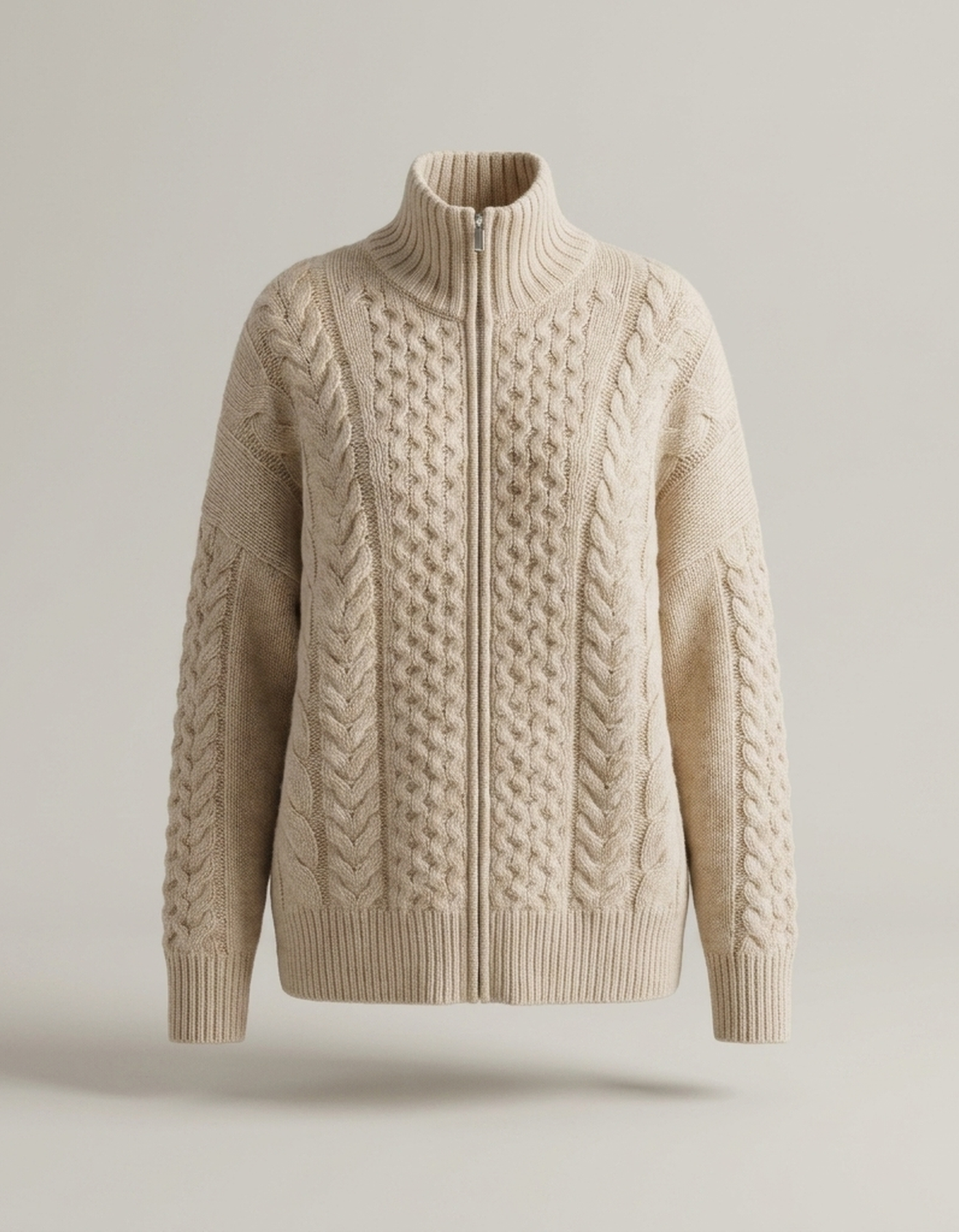 PLUXSTYLE::numise::alice-zip-up-cardigan::pack-beige