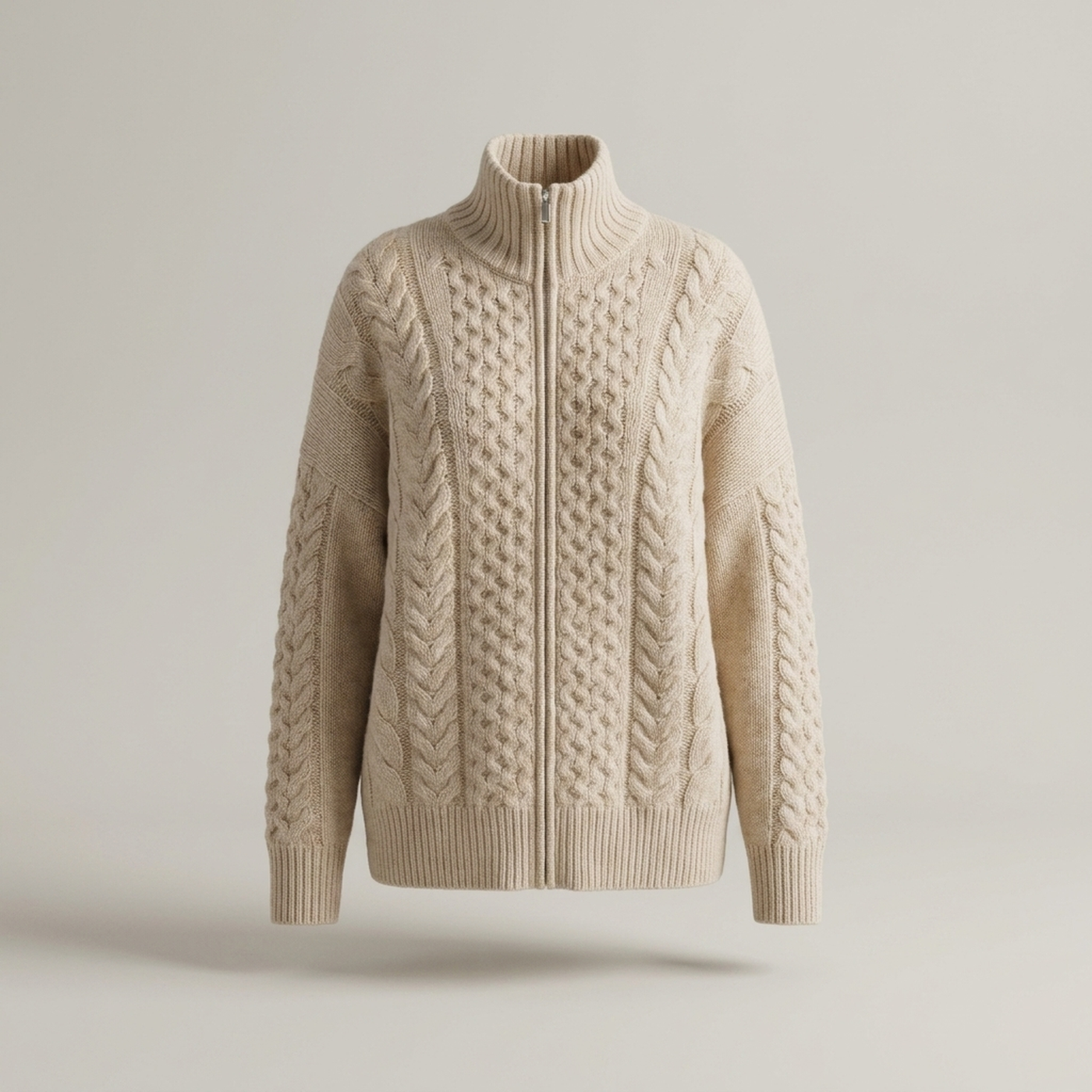 PLUXSTYLE::numise::alice-zip-up-cardigan::pack-beige