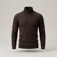 PLUXSTYLE::numise::mens-classic-turtleneck-sweater::pack-dark-brown